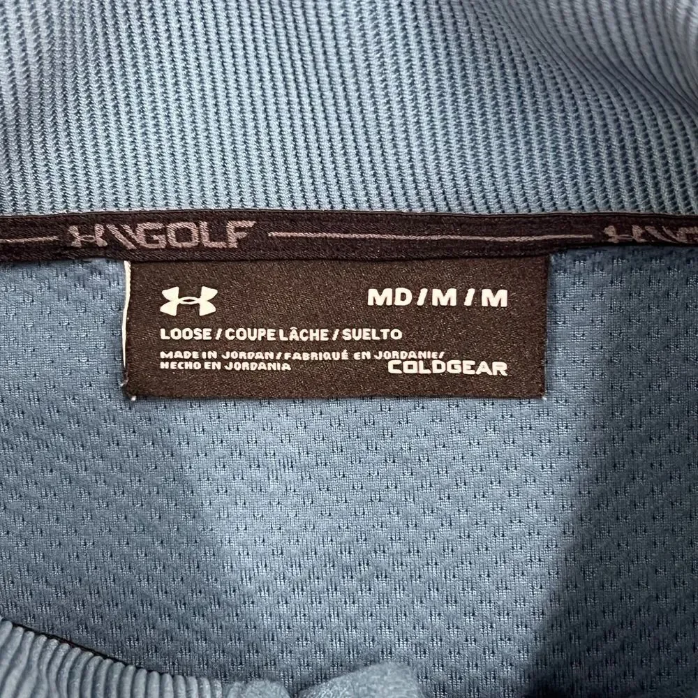 Mens Under Armour Blue 1/4 Snap Golf Lightweight Pullover Sweatshirt Size Medium - Picture 3 of 3